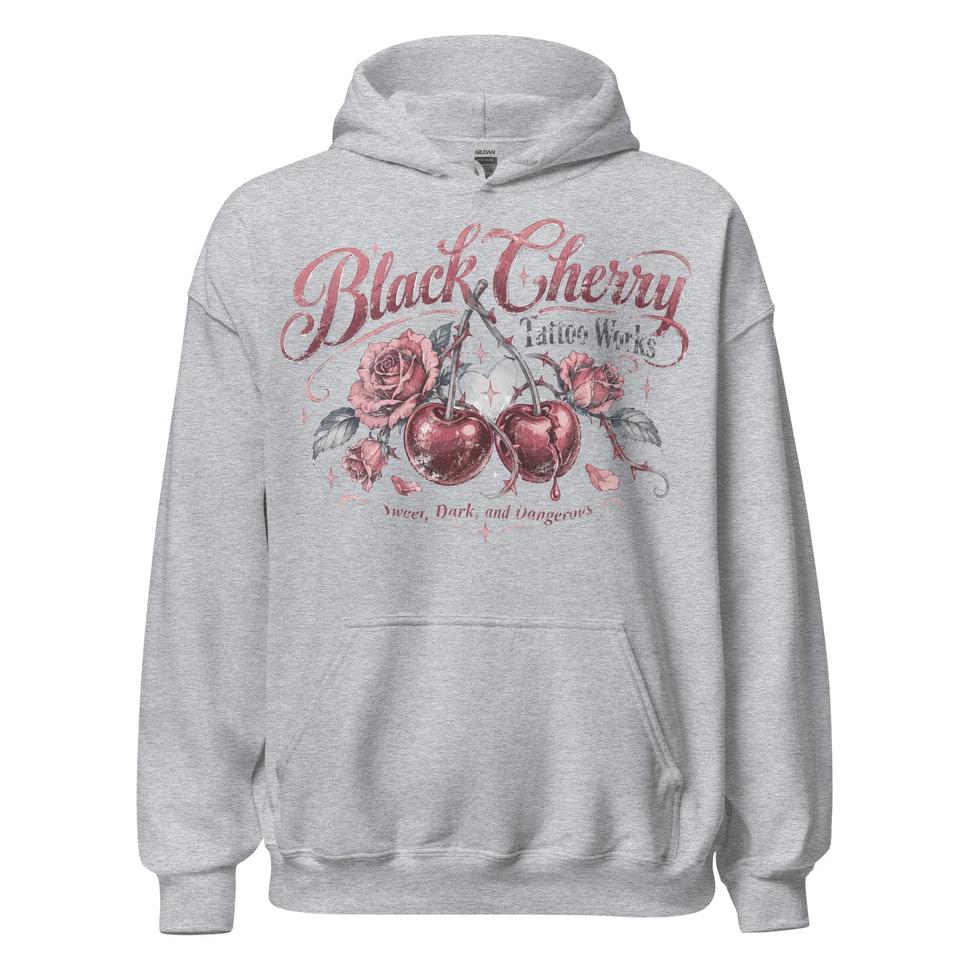 Cherry rose hoodie for women