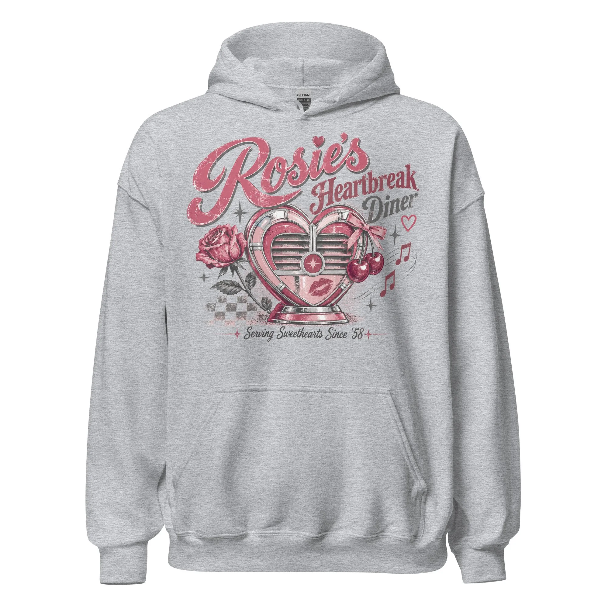 Retro diner graphic hoodie