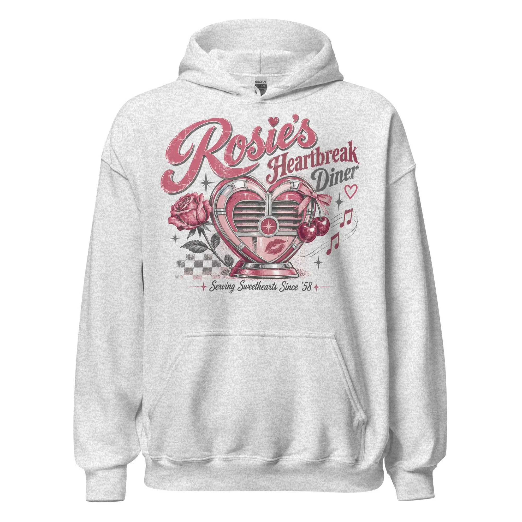 Heart jukebox hoodie
