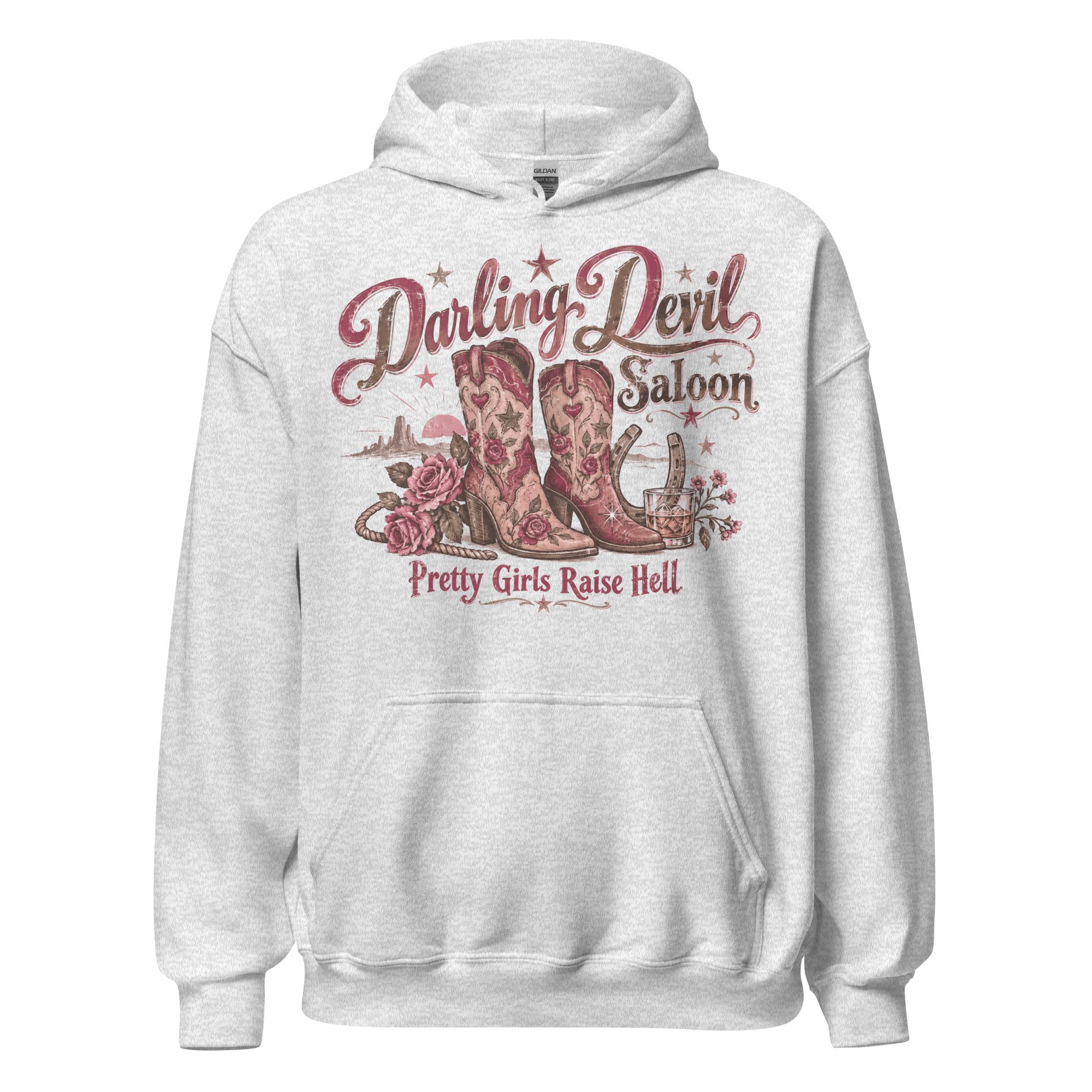 Cowboy boot graphic hoodie