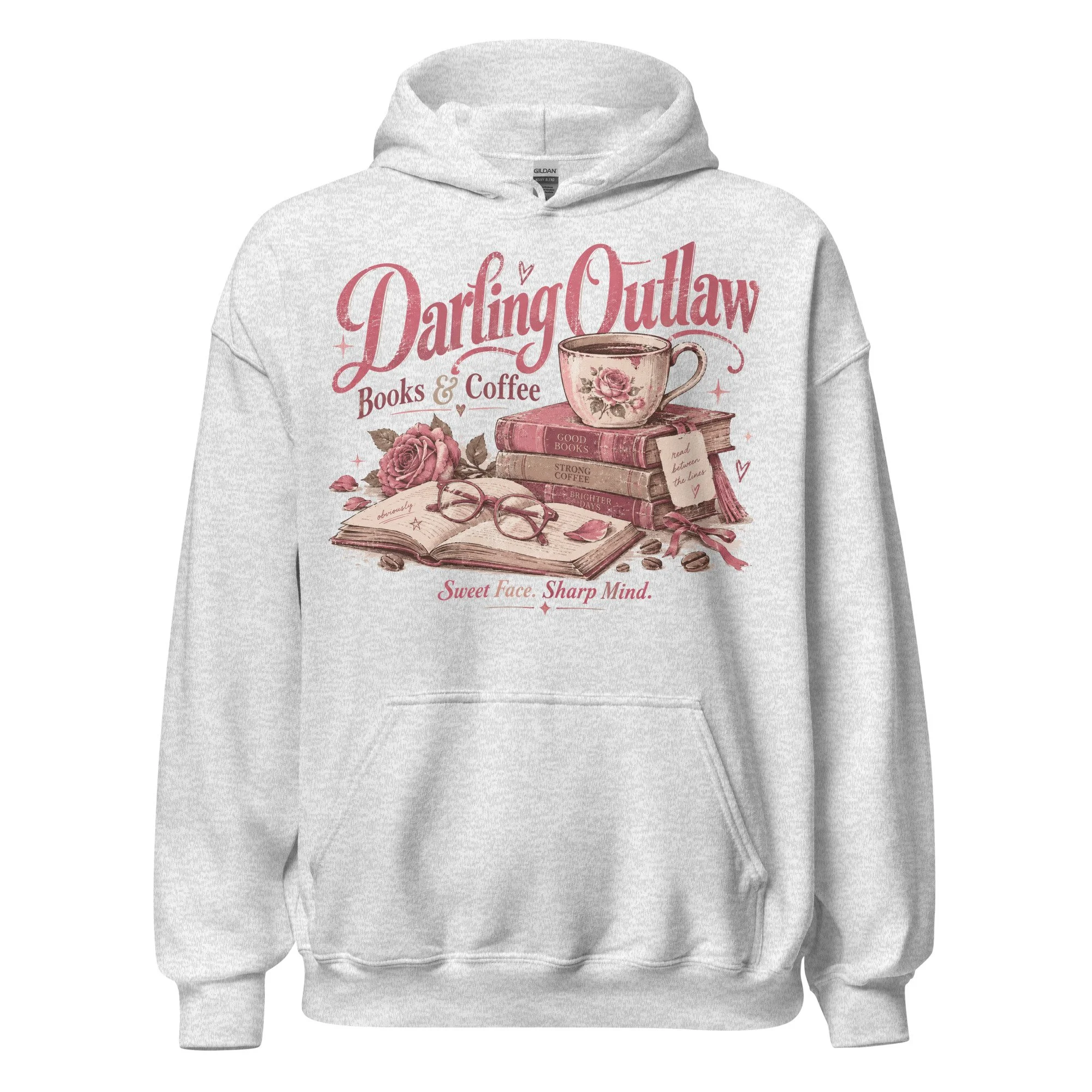womens books and coffee hoodie