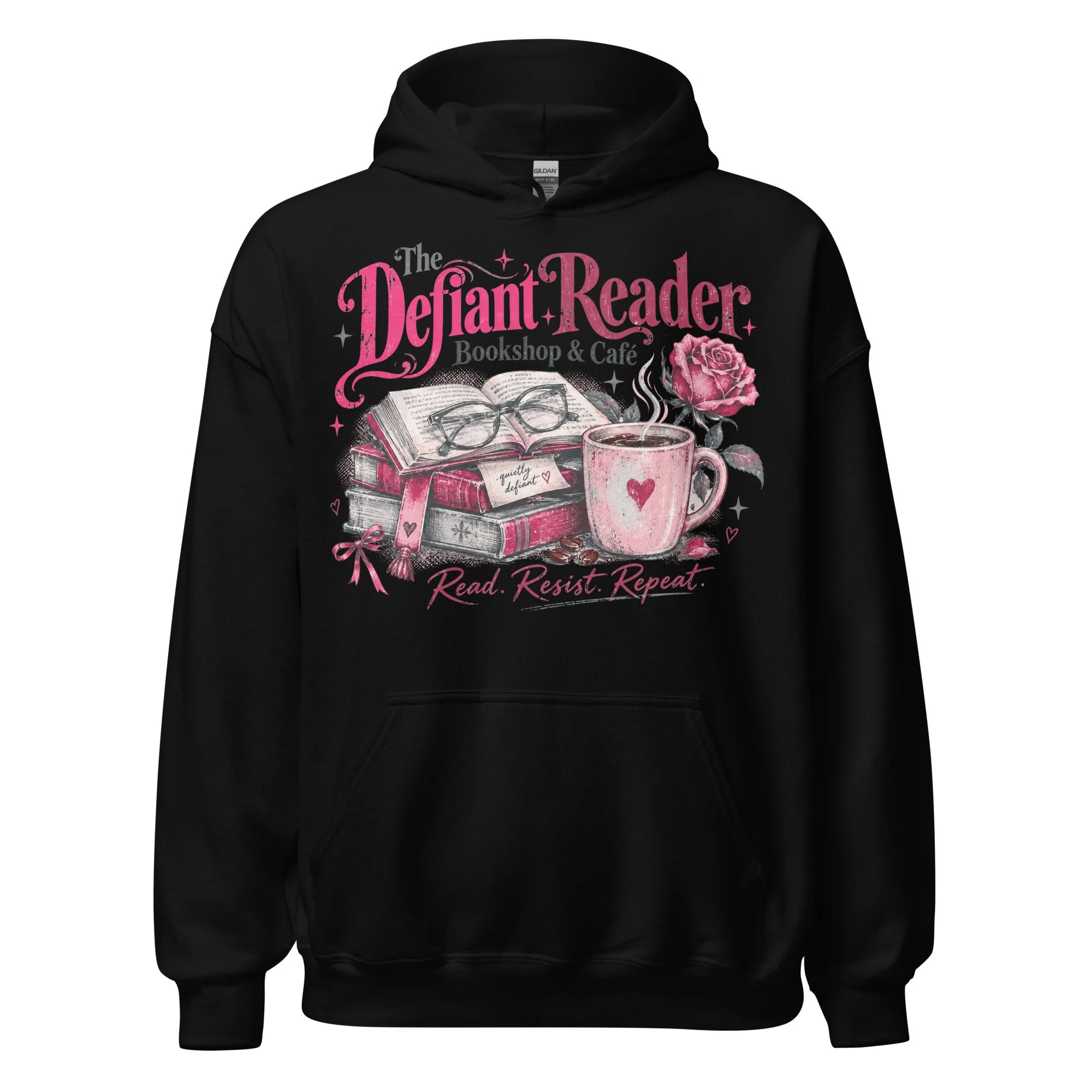 rose and books sweatshirt