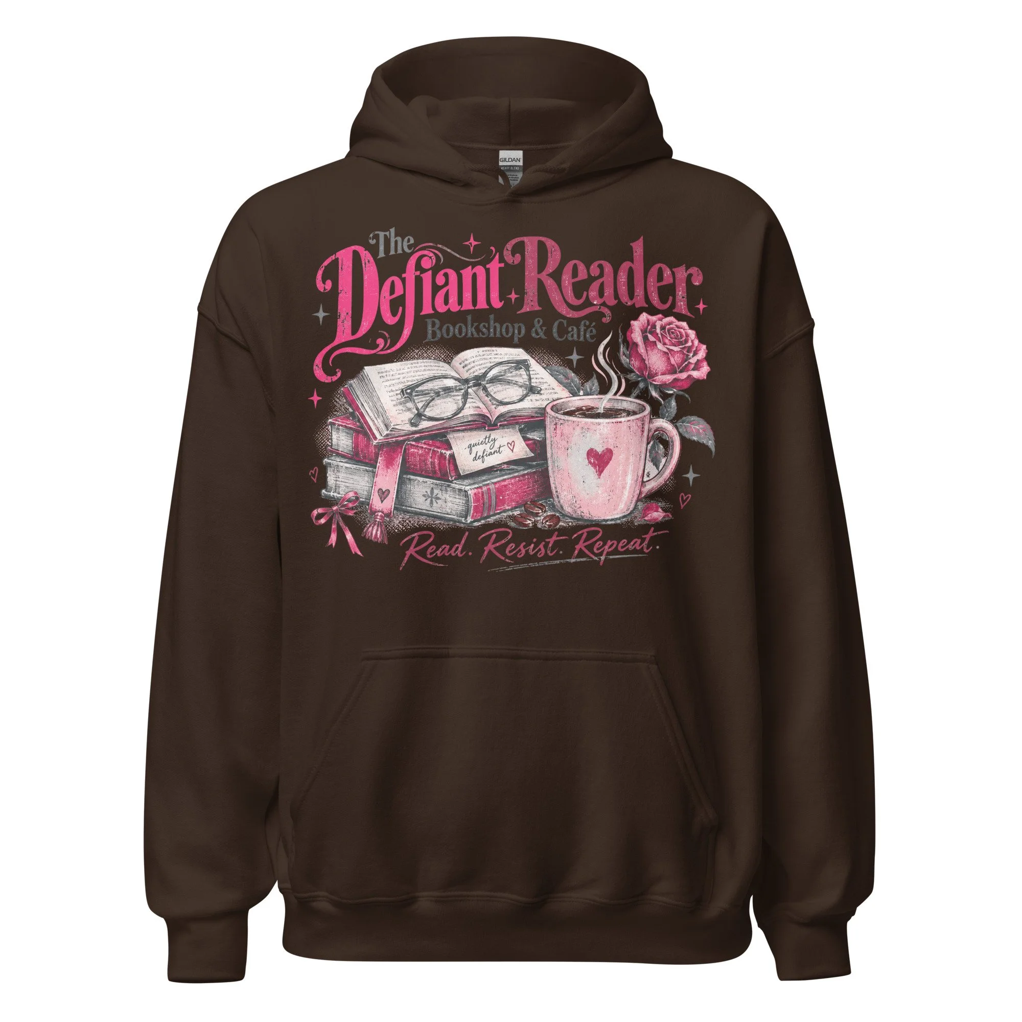 bookstore themed hoodie