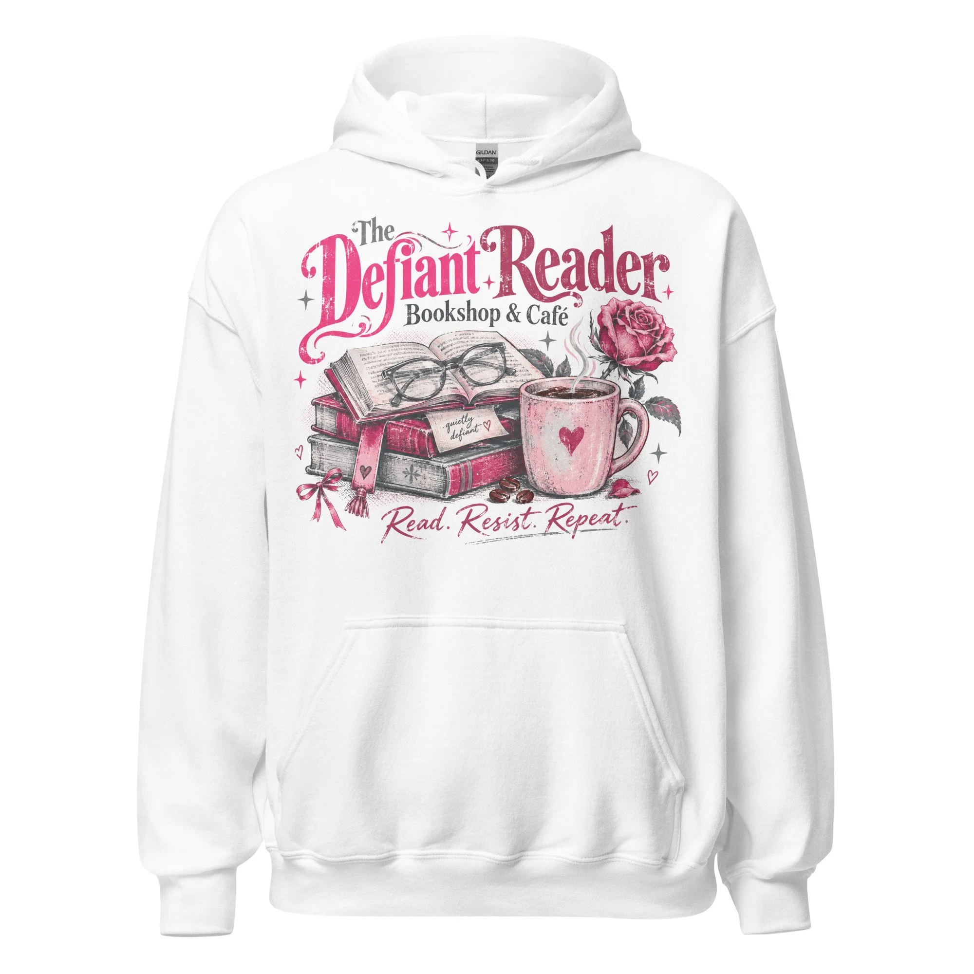 book lover graphic hoodie