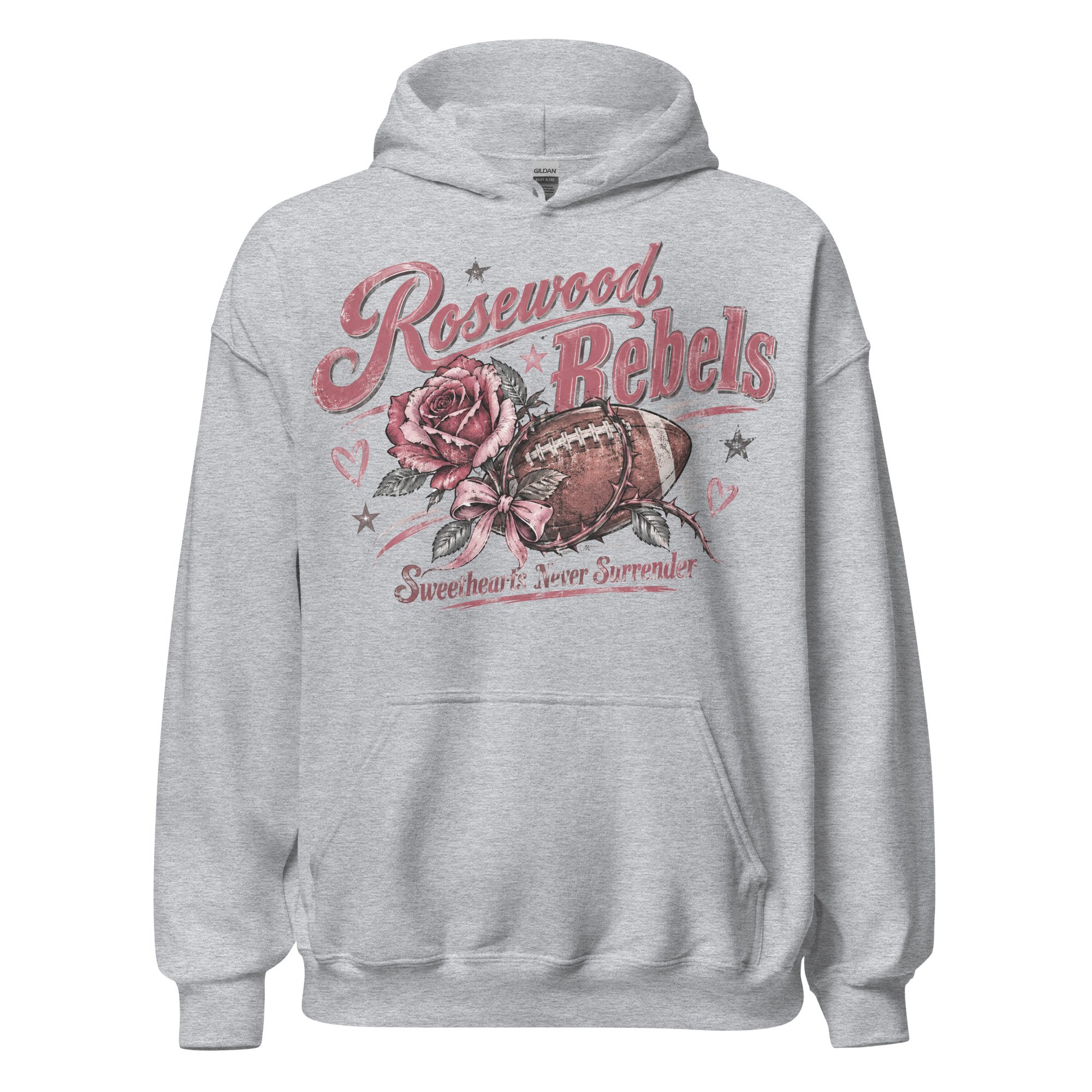 Football rose graphic hoodie