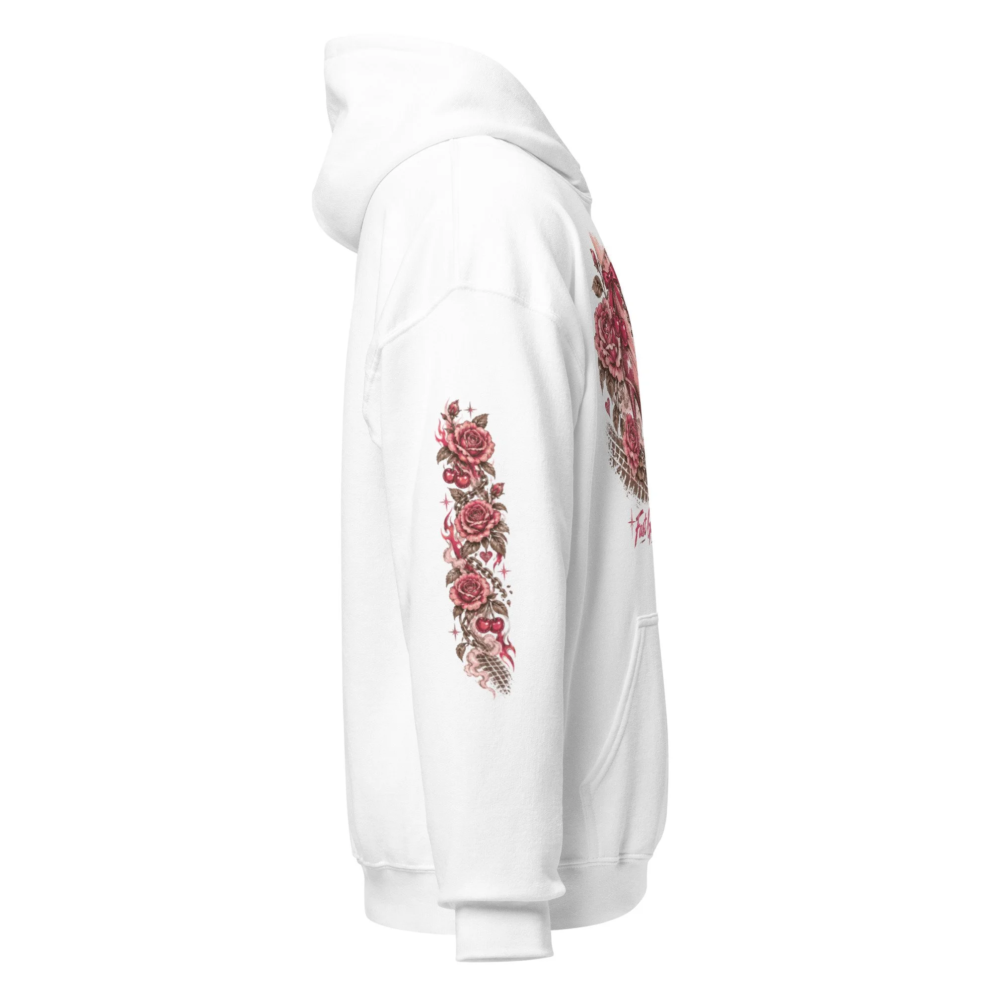 Feminine biker style hoodie