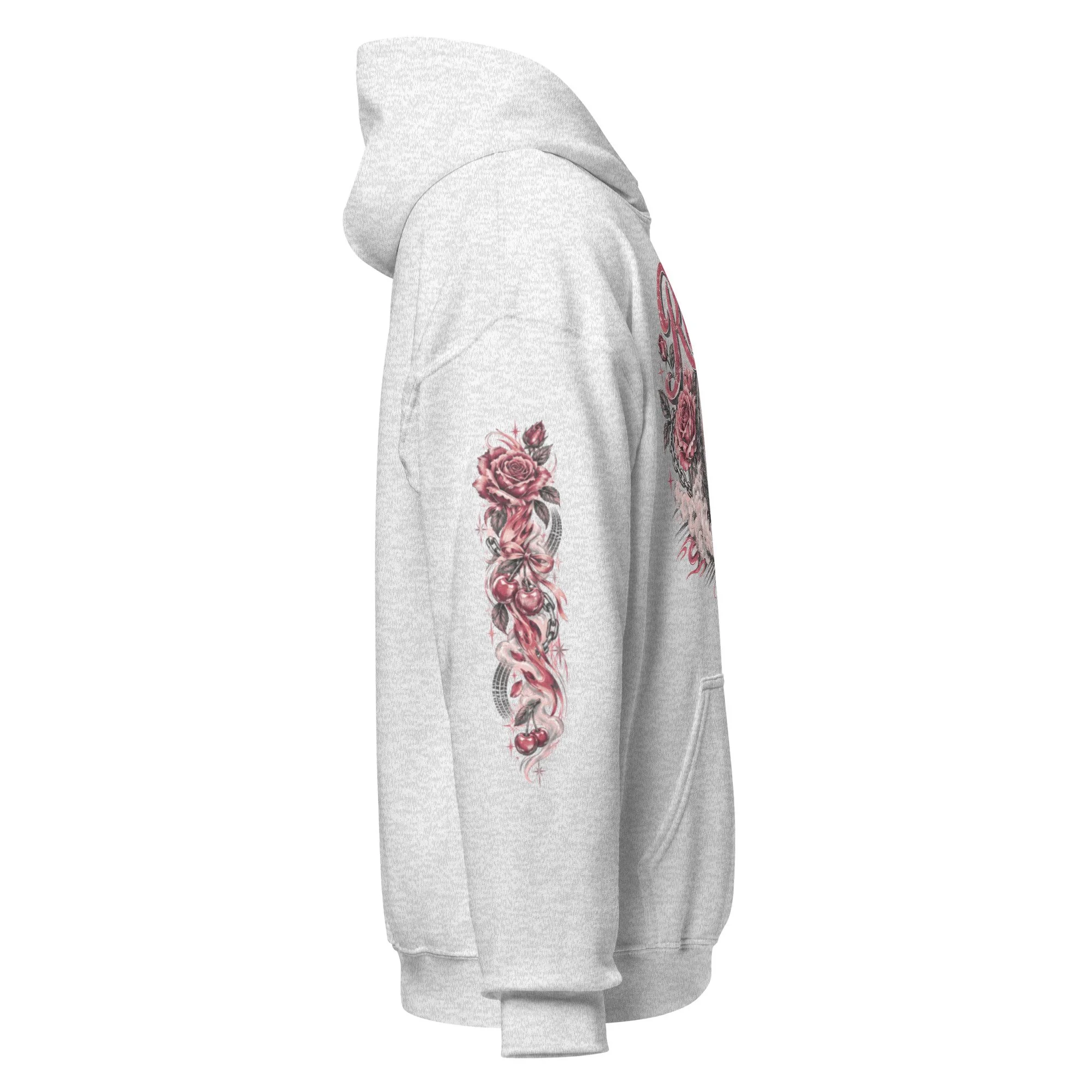 Women's pink racing graphic sweatshirt