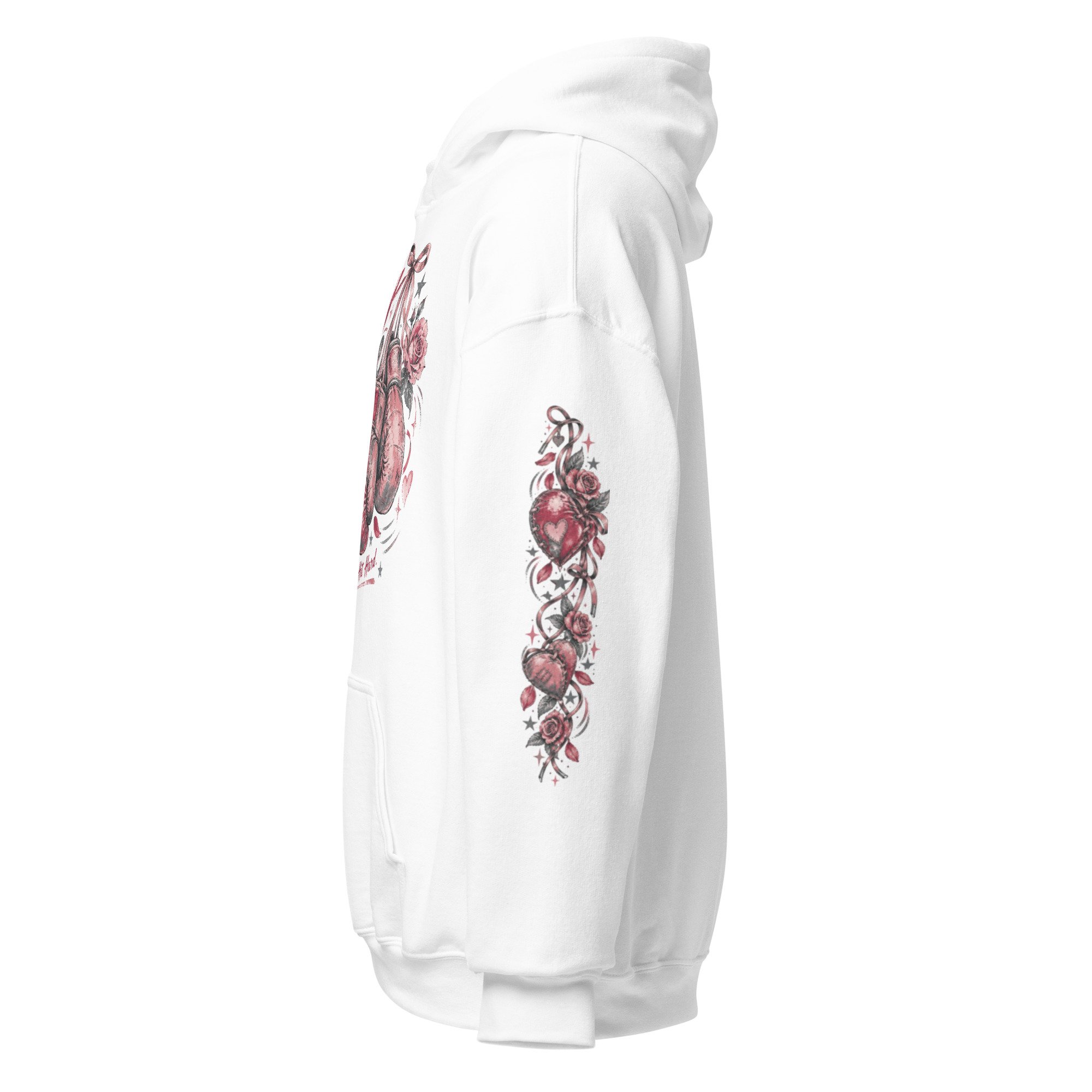 Floral boxing pullover hoodie