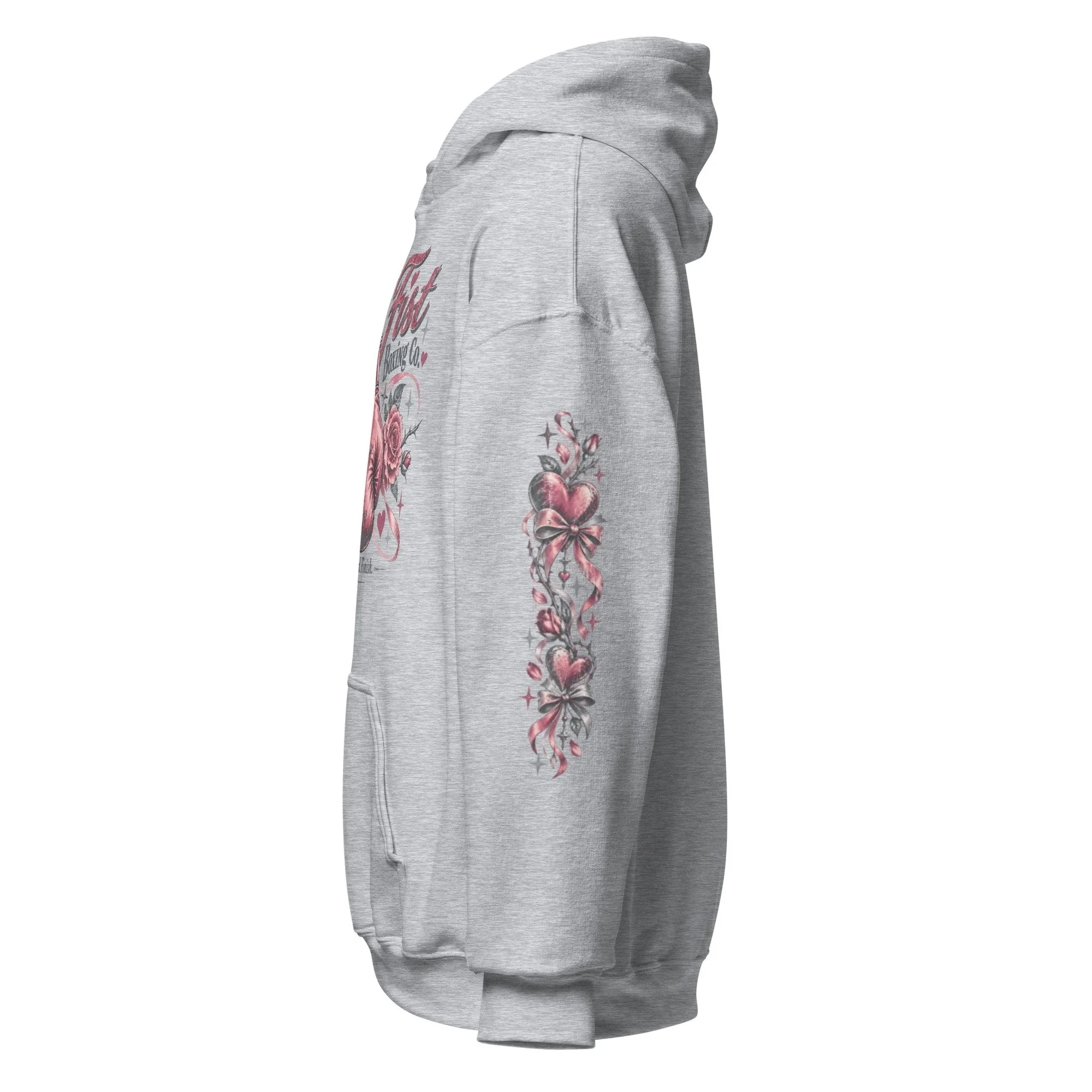 Womens boxing sleeve print hoodie