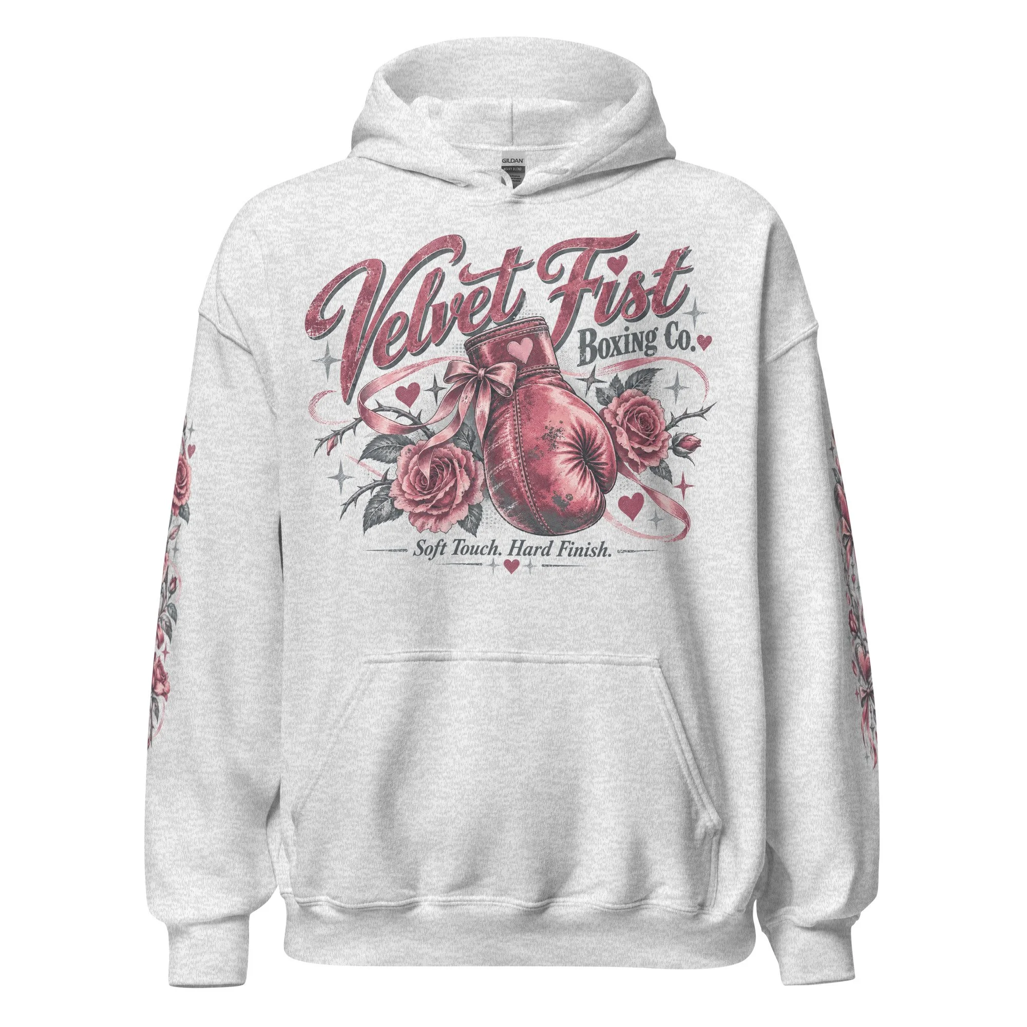 Rose and boxing glove hoodie