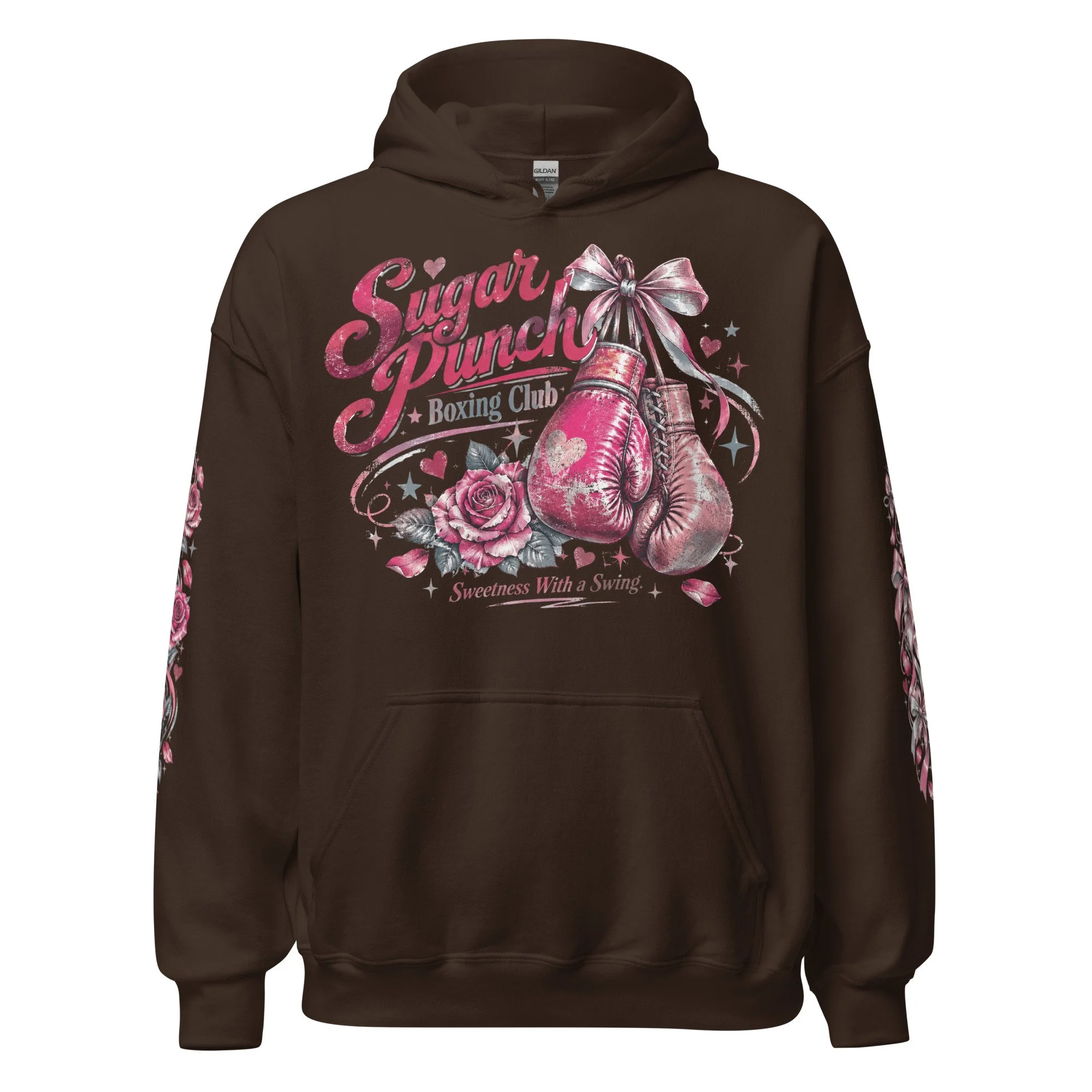 Pink bow and rose hoodie