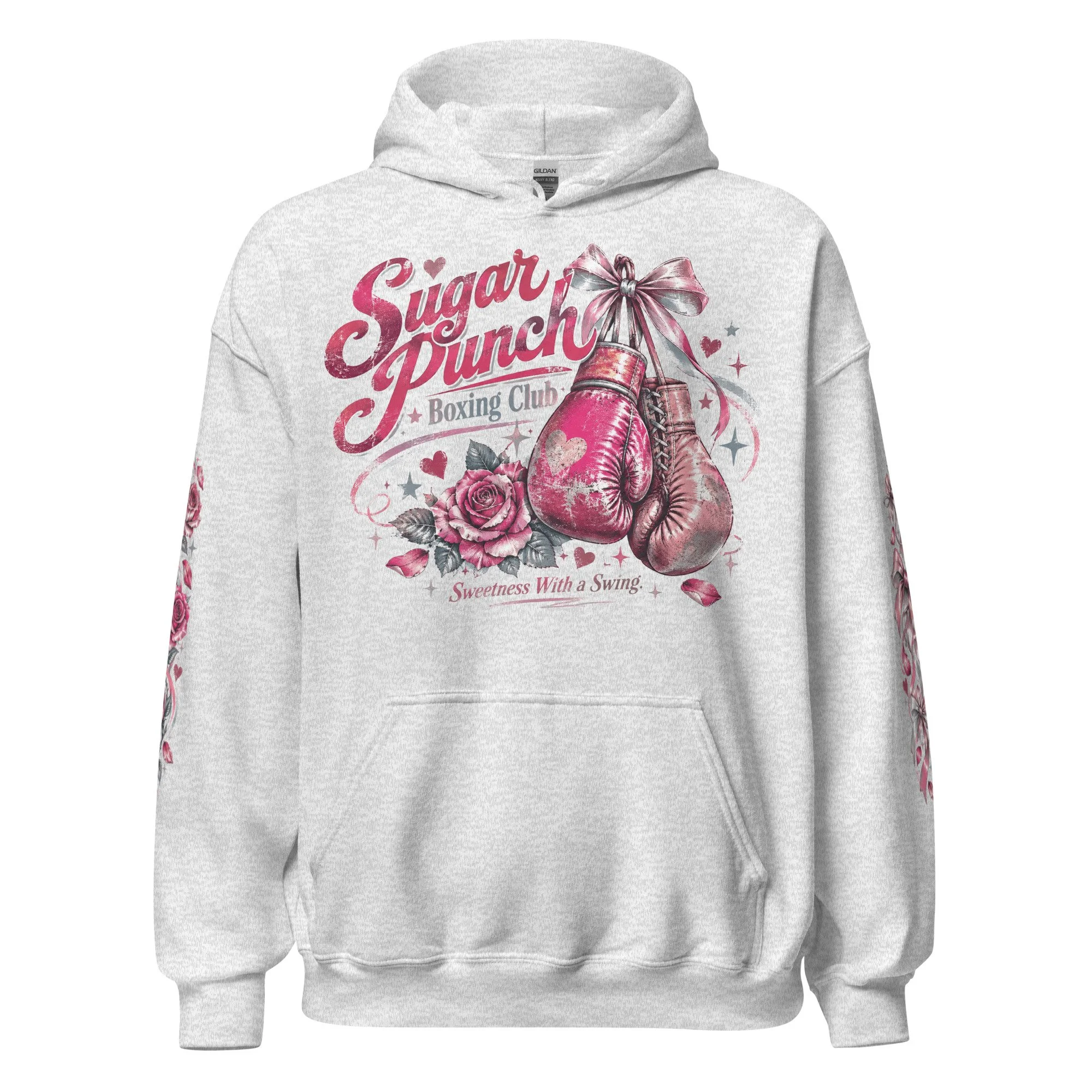 Retro boxing graphic hoodie