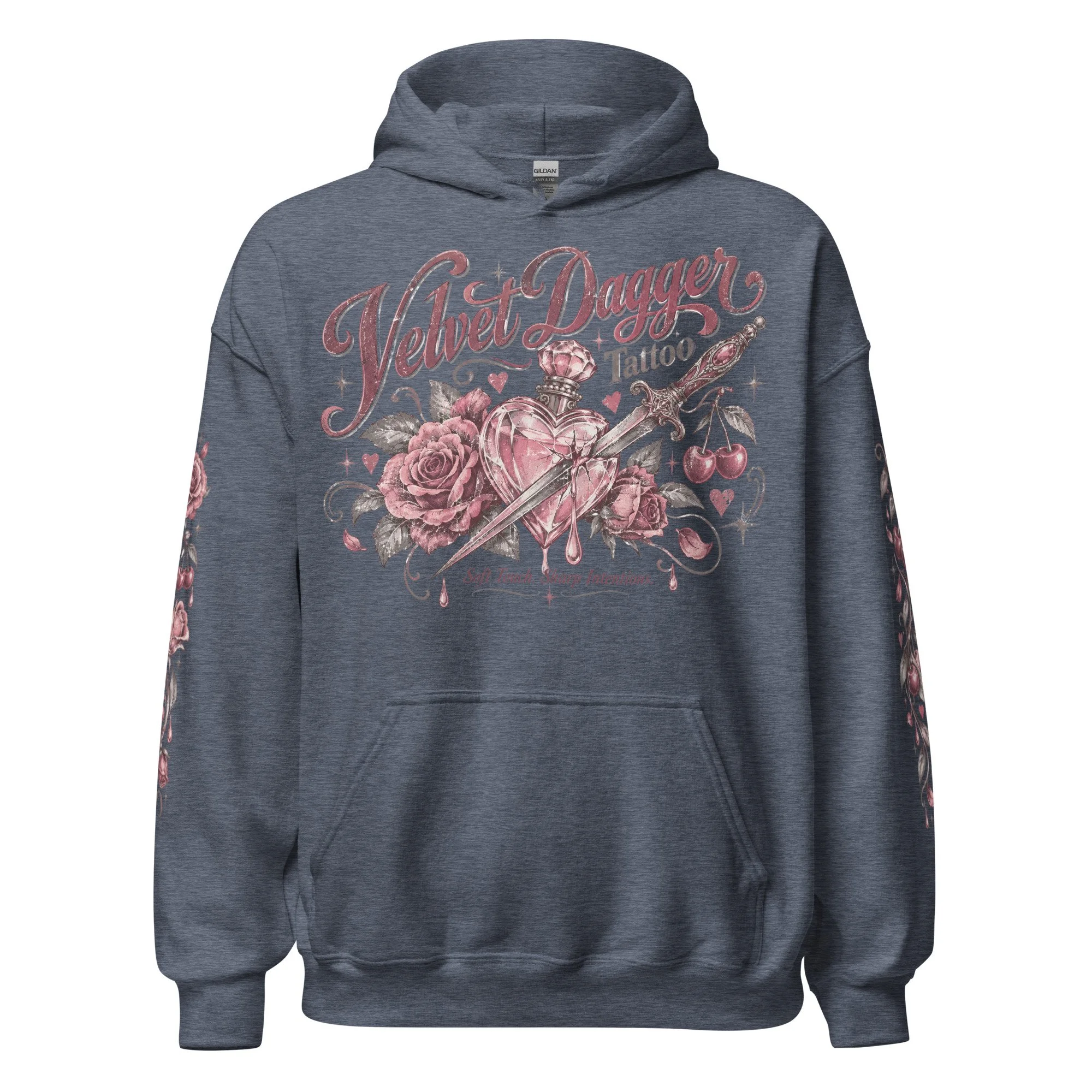 Cherry and rose pullover sweatshirt