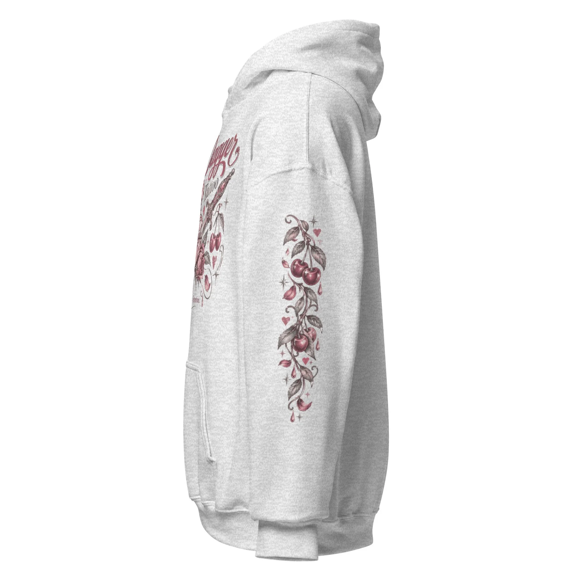 Heart and dagger pullover hoodie