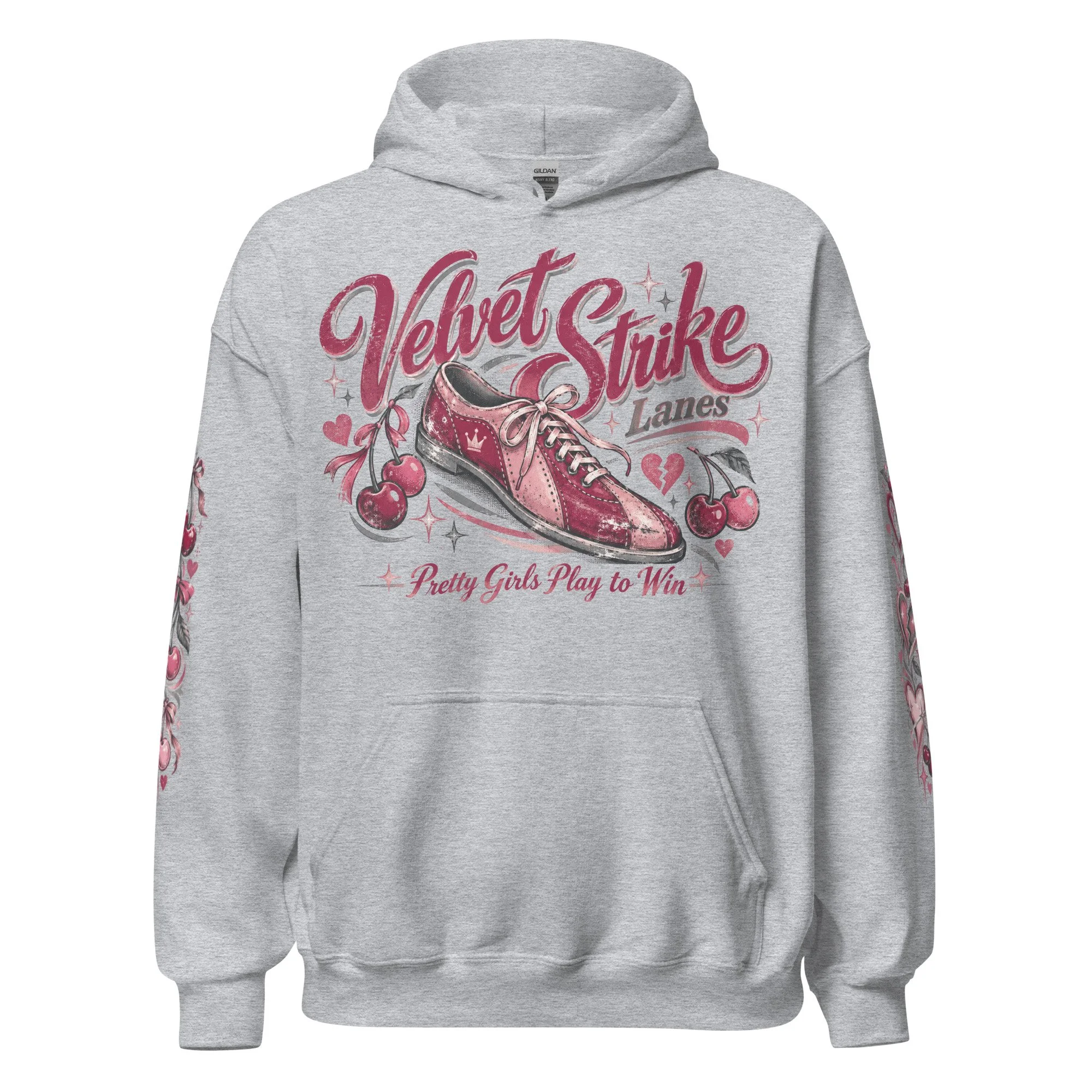 Womens bowling graphic hoodie