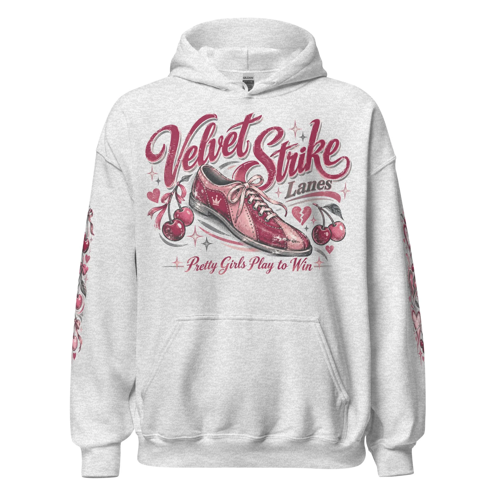 Pink bowling sweatshirt for women