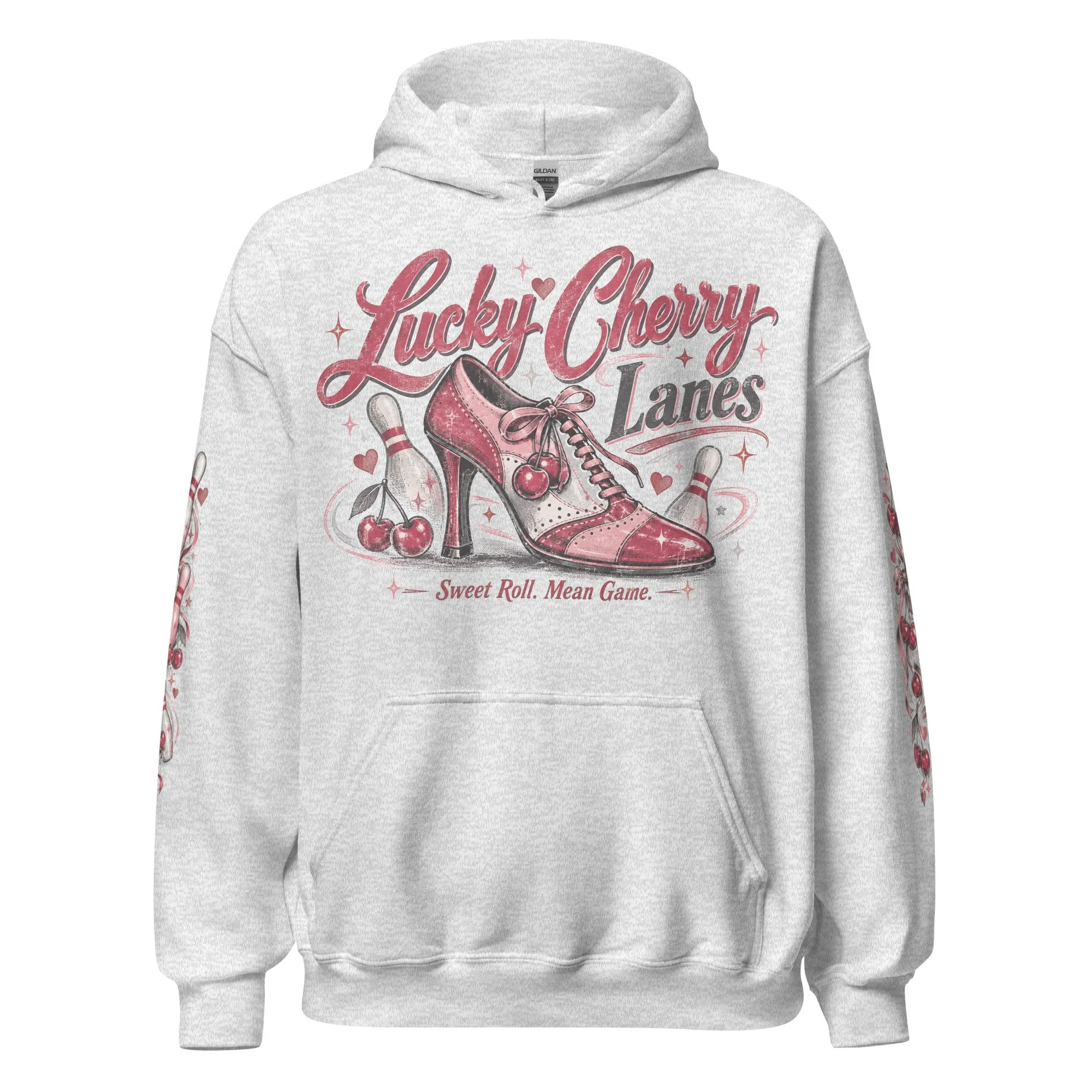 womens retro bowling hoodie