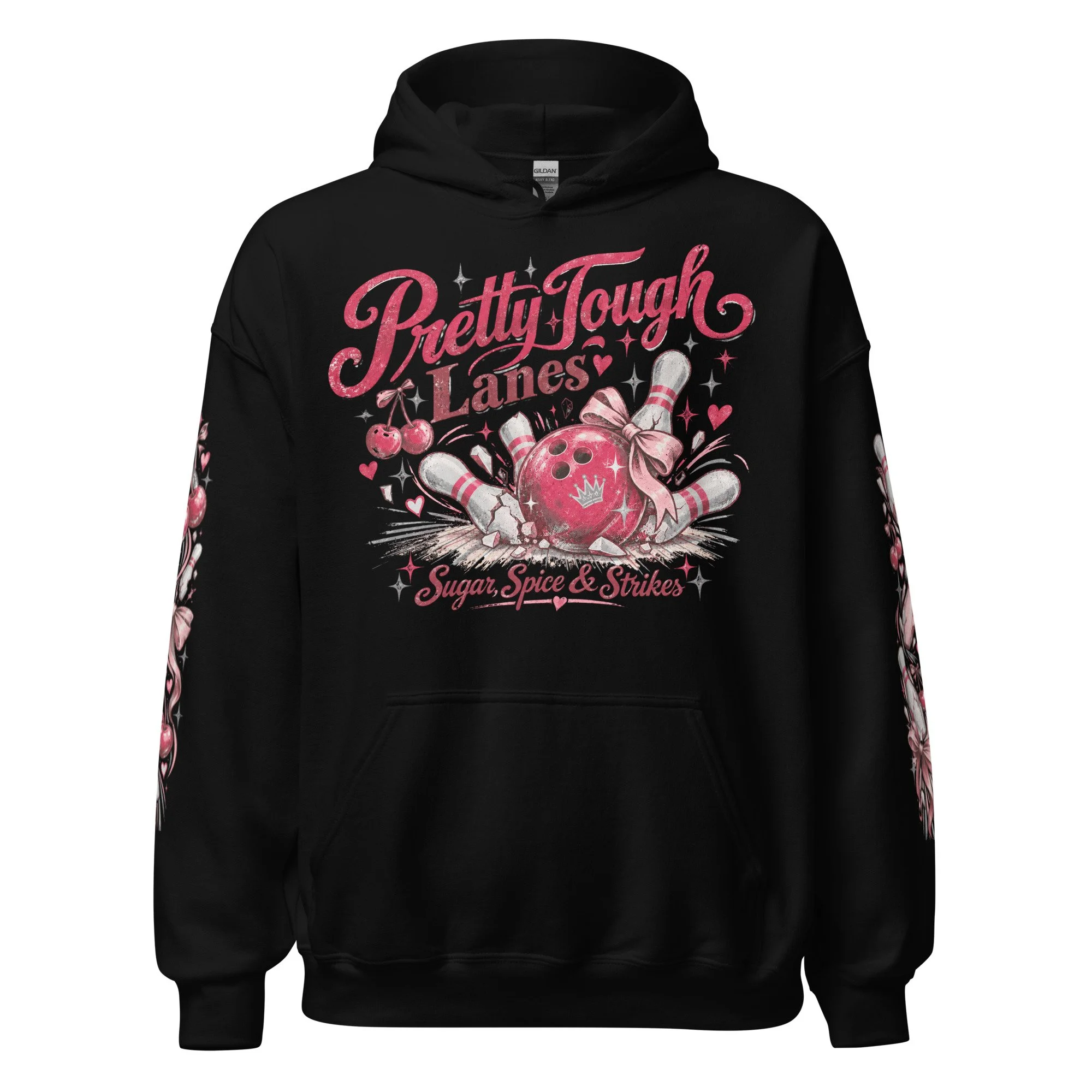 White bowling graphic sweatshirt