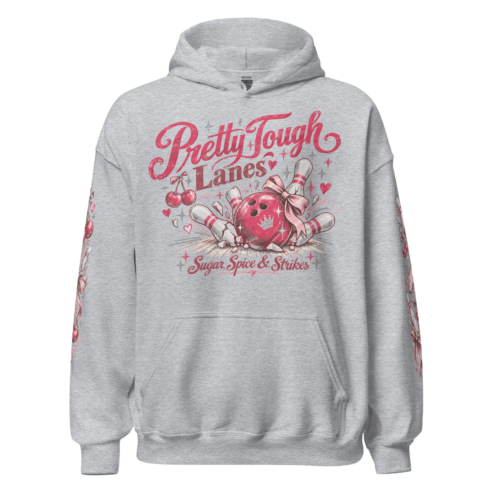Bowling hoodie with sleeve prints