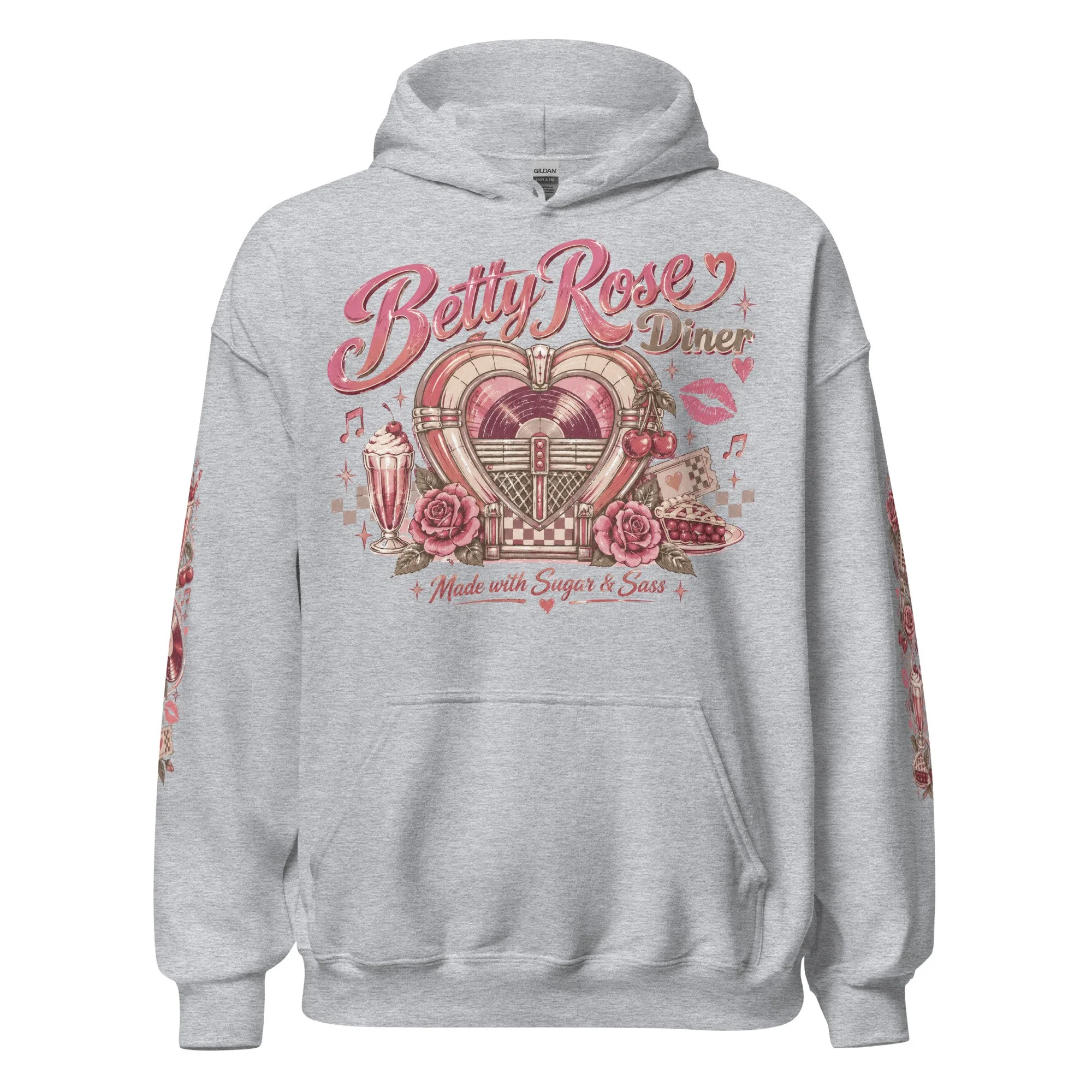 Cherry and rose hoodie