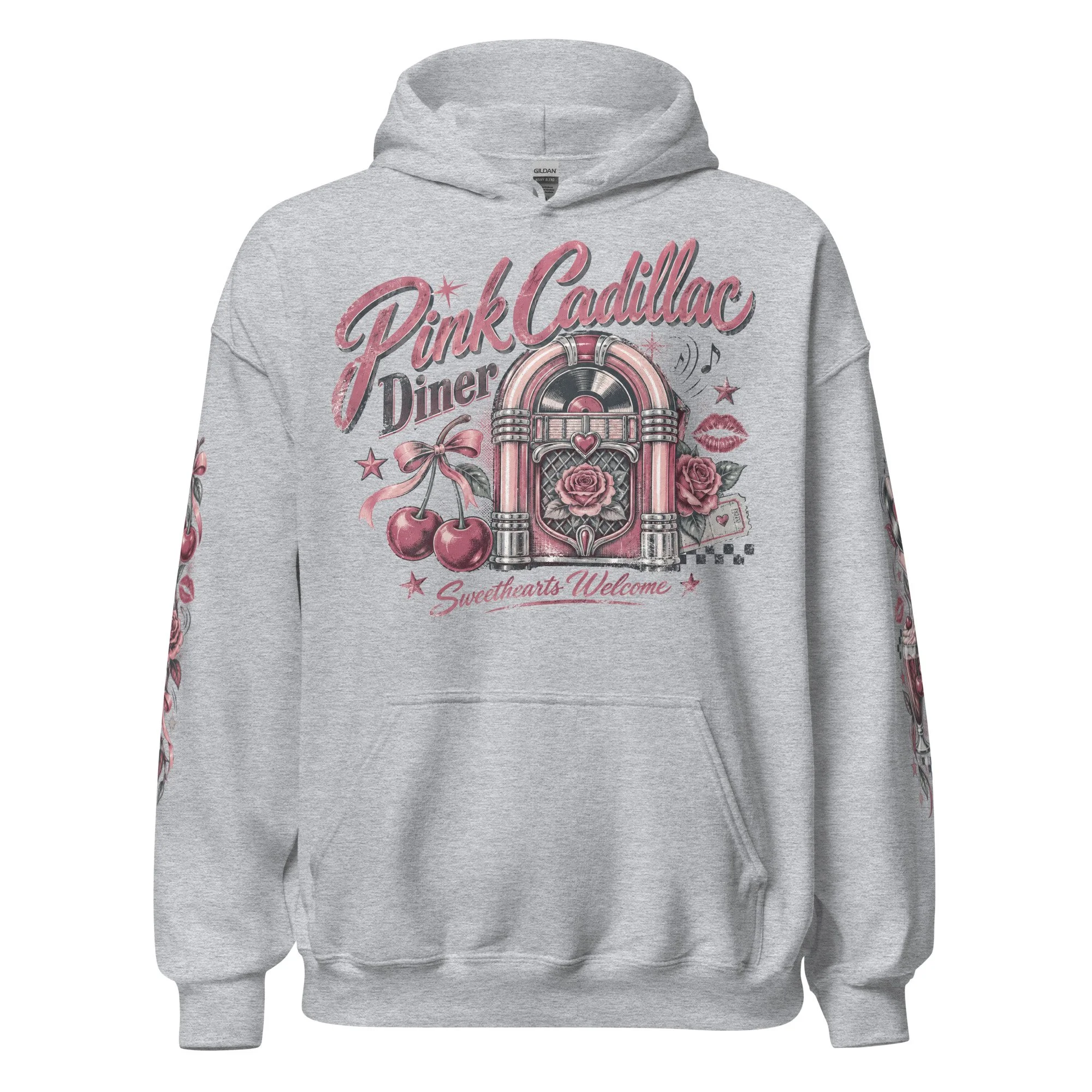 1950s diner hoodie for women