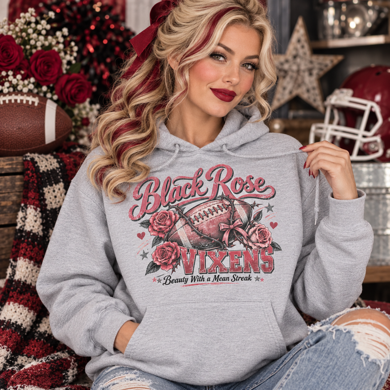 Gray game day hoodie