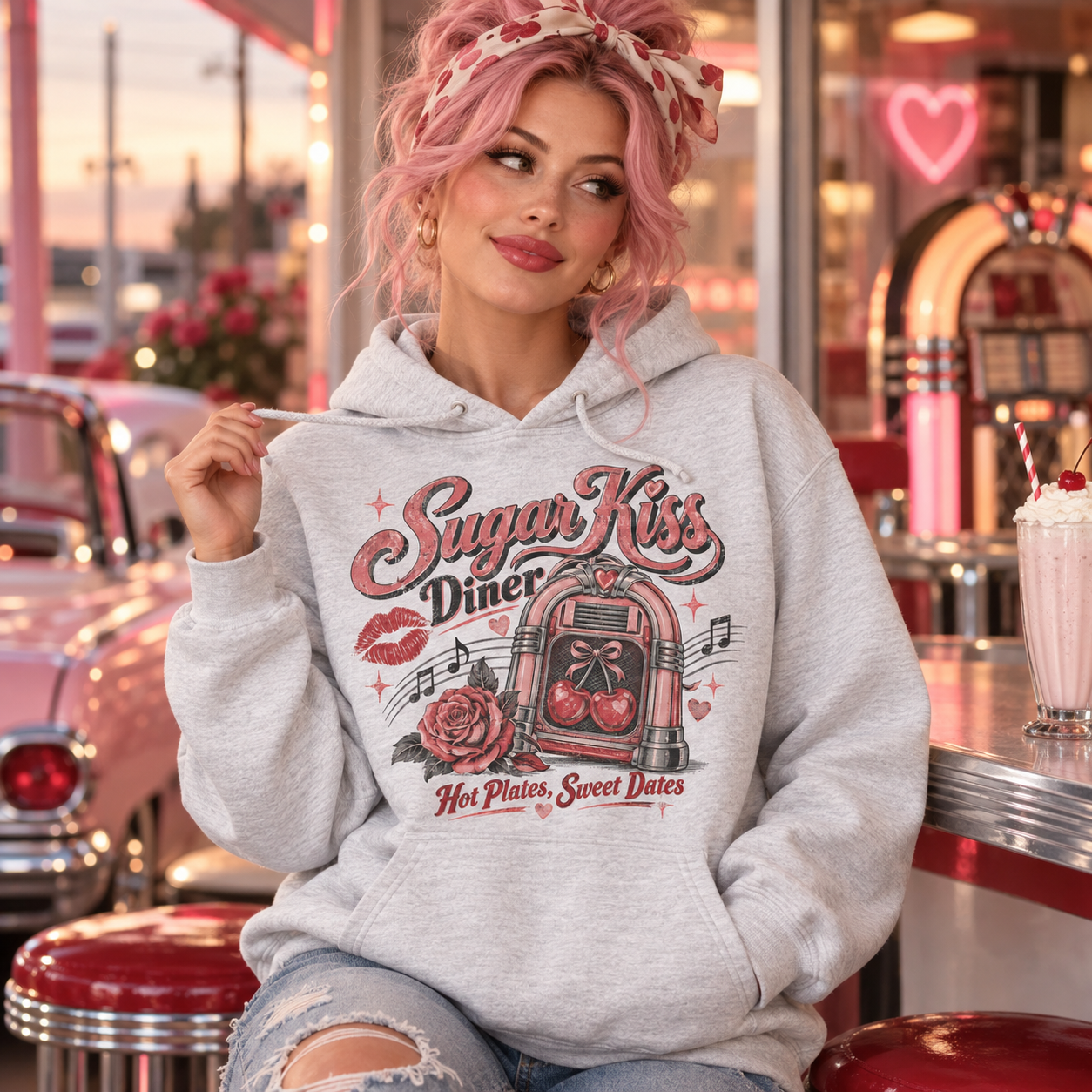 Vintage jukebox hoodie