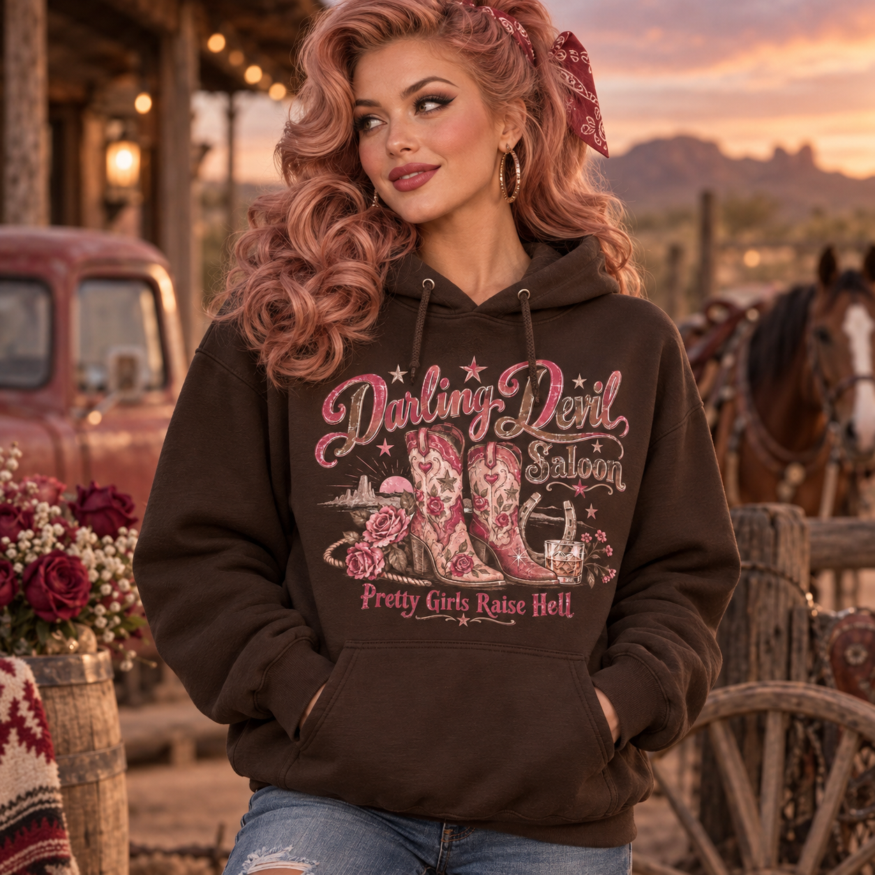 Cowgirl graphic sweatshirt
