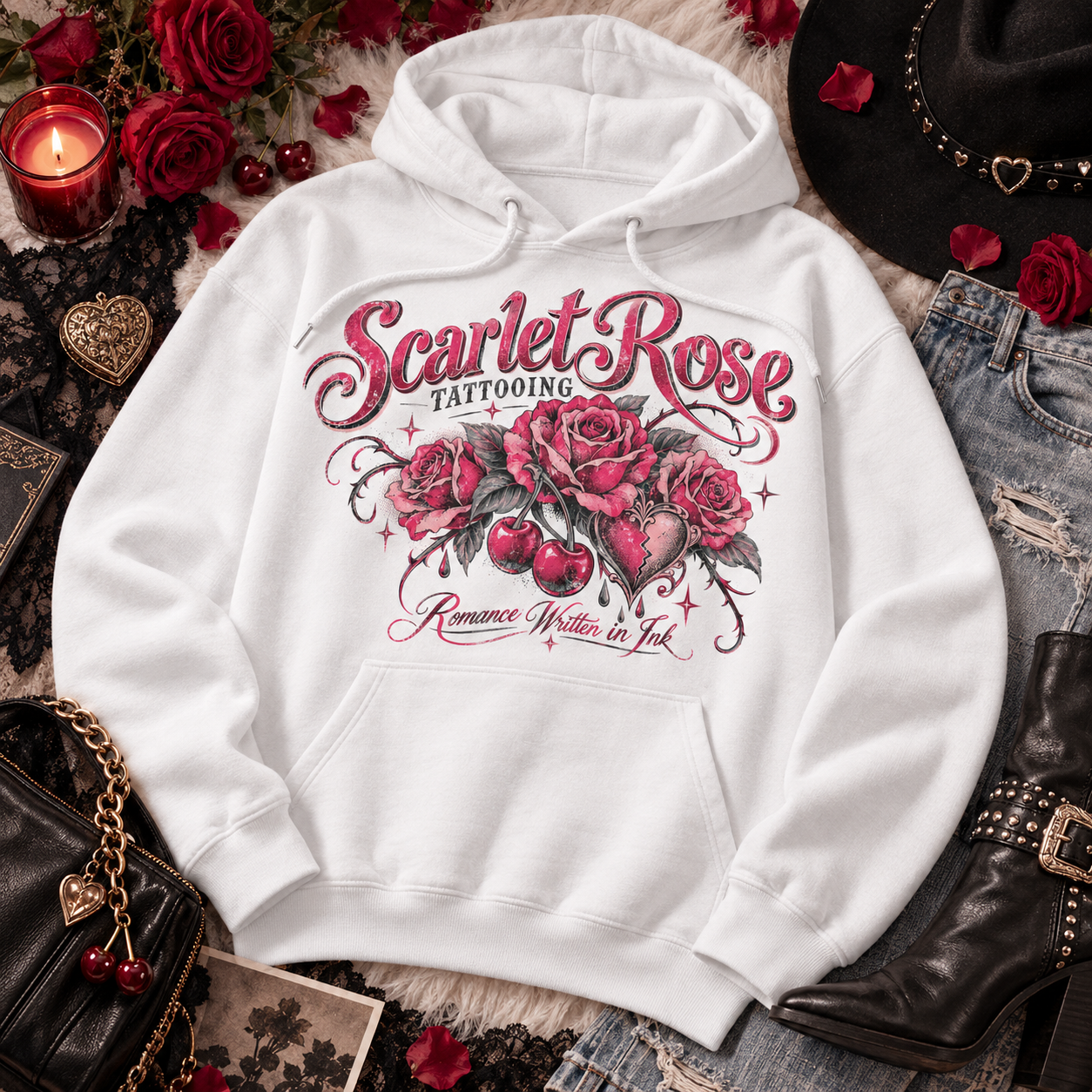 Vintage tattoo style hoodie