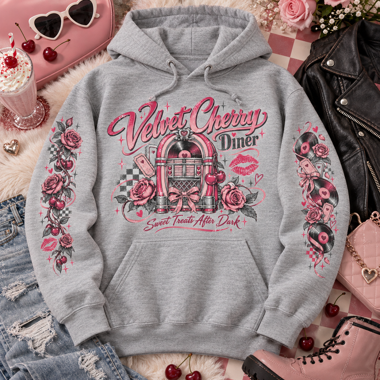 Vintage jukebox hoodie