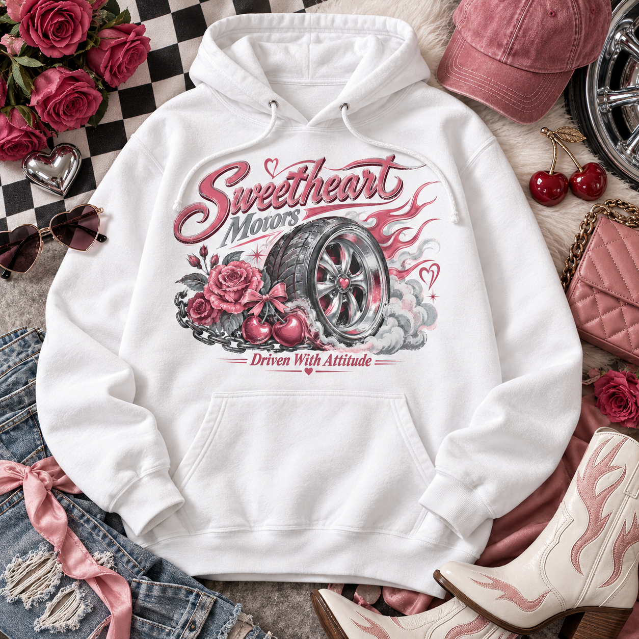 Vintage car graphic sweatshirt
