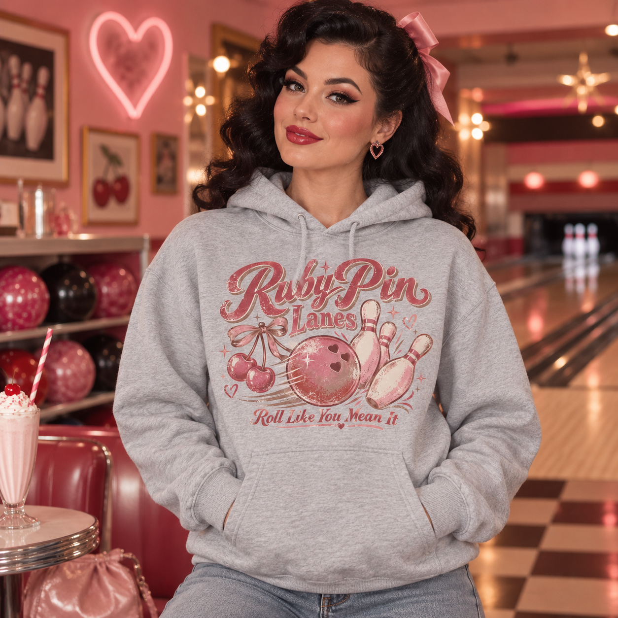 Retro bowling sweatshirt