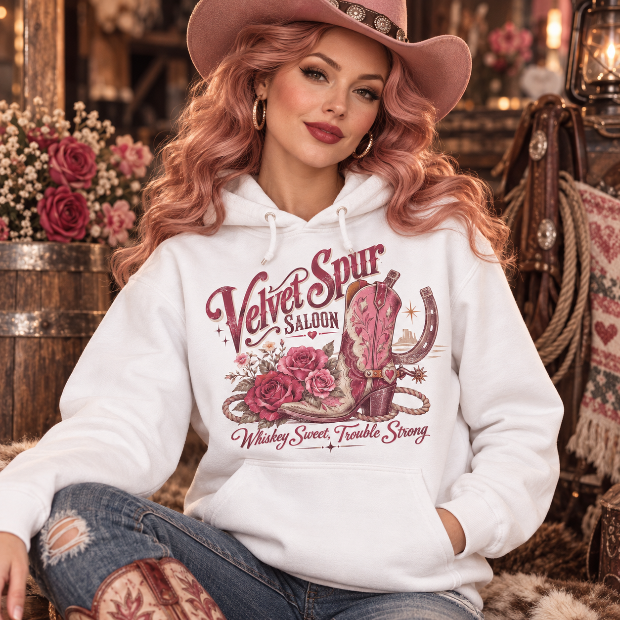 womens cowboy hoodie