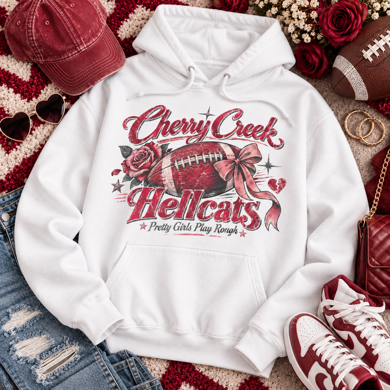 Football mom style hoodie