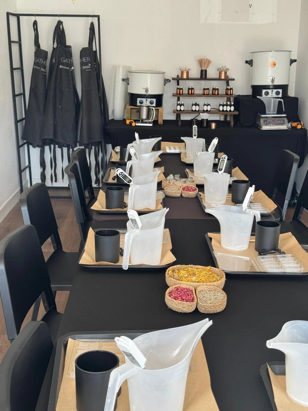 candle making workshop setup in gather kildare
