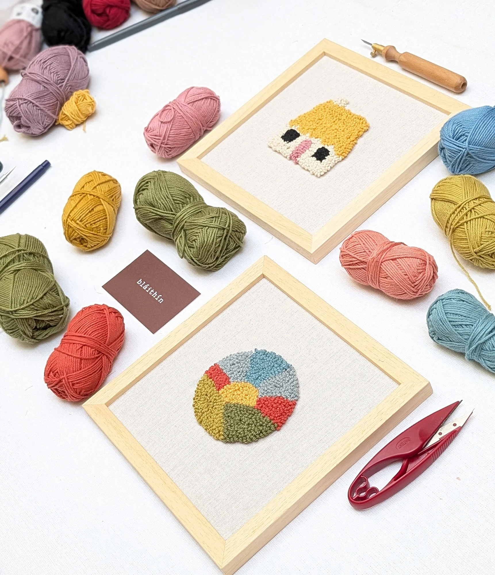 Punch Needle Framed Wall Hanging