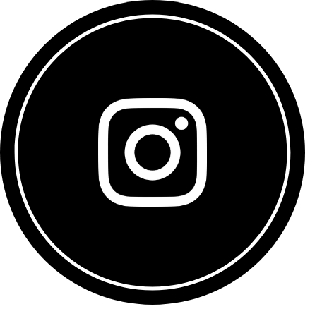 Instagram logo in white on a black background.