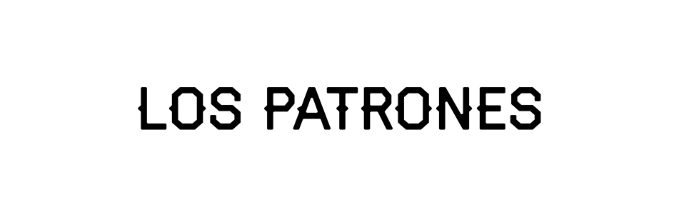 Black Los Patrones logo patrocinador de Mockups Before Fuckups 