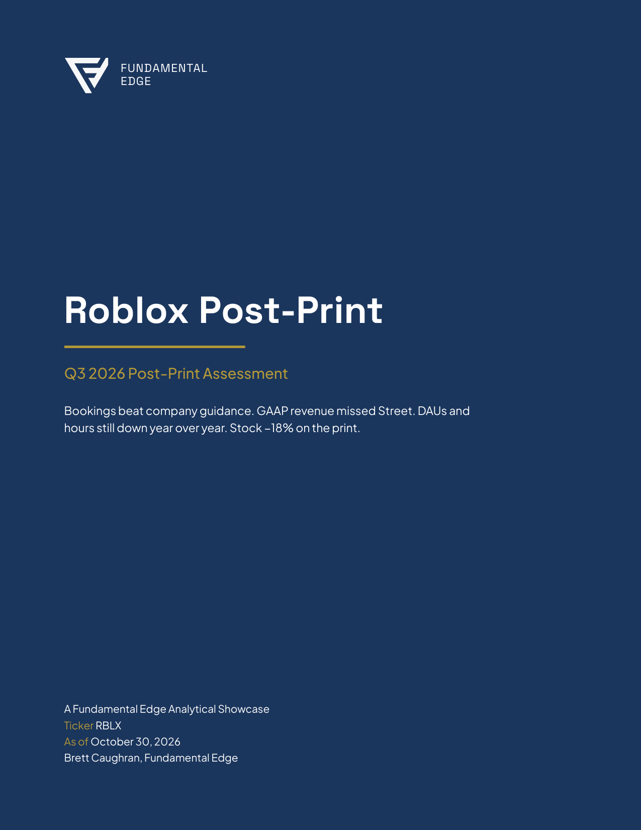 Roblox Post-Print cover