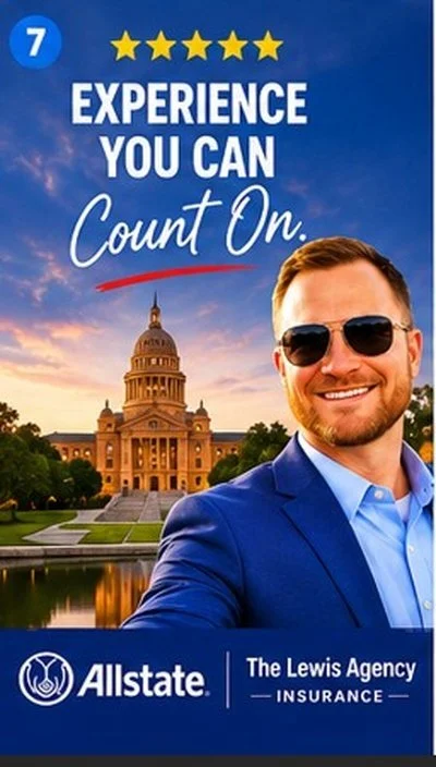 Chris Lewis of The Lewis Agency with the Texas State Capitol representing 25+ years of insurance experience