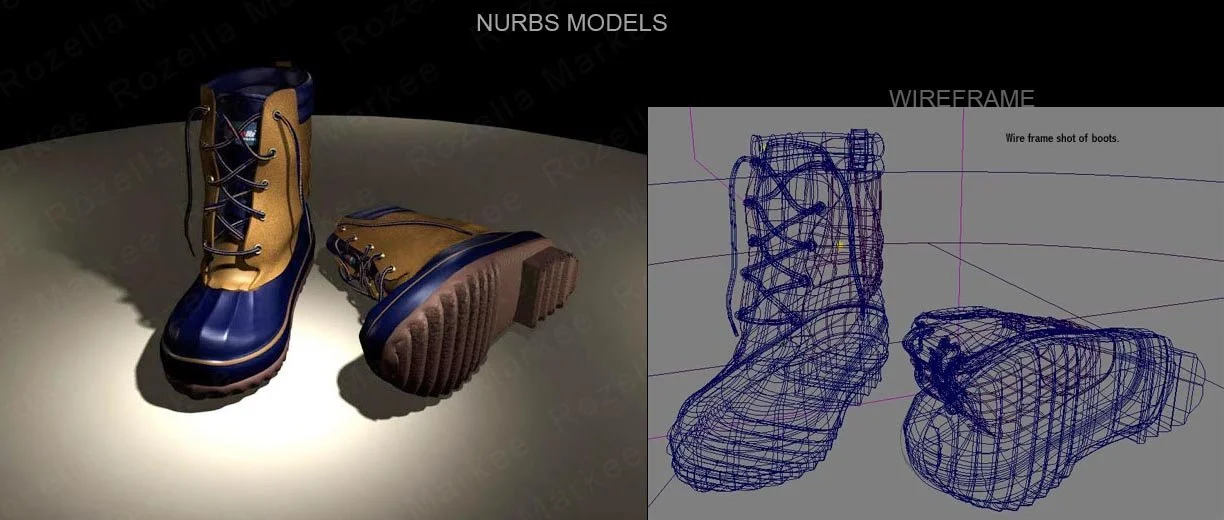 Visualization model of boots - nurbs.