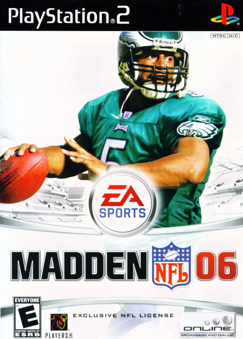 Madden NFL 06 — Promotional & Supporting Artwork
Contributed artwork for Madden NFL 06 packaging and promotional materials. Created supporting graphics, including assets used in television advertising.