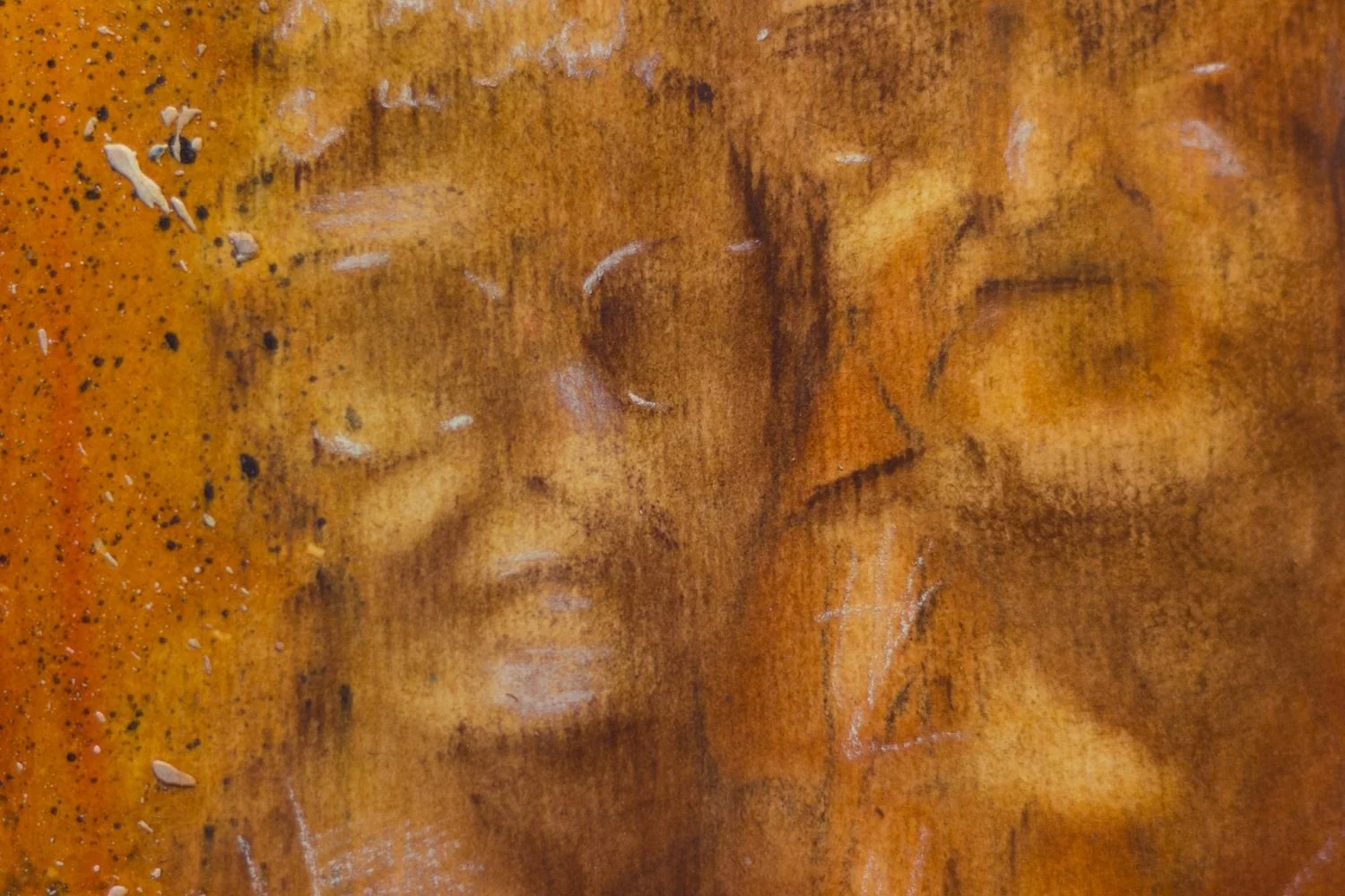 Close-Up of Elderly Couple — Detail Study
Mixed Media — pastel underpainting on UART sanded pastel paper