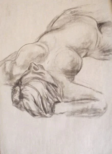 Reclining Figure Study — Charcoal
Charcoal on paper
