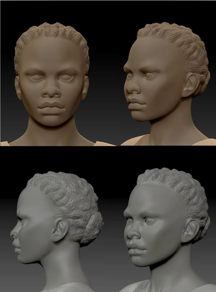 Anatomy and portriature study model.
