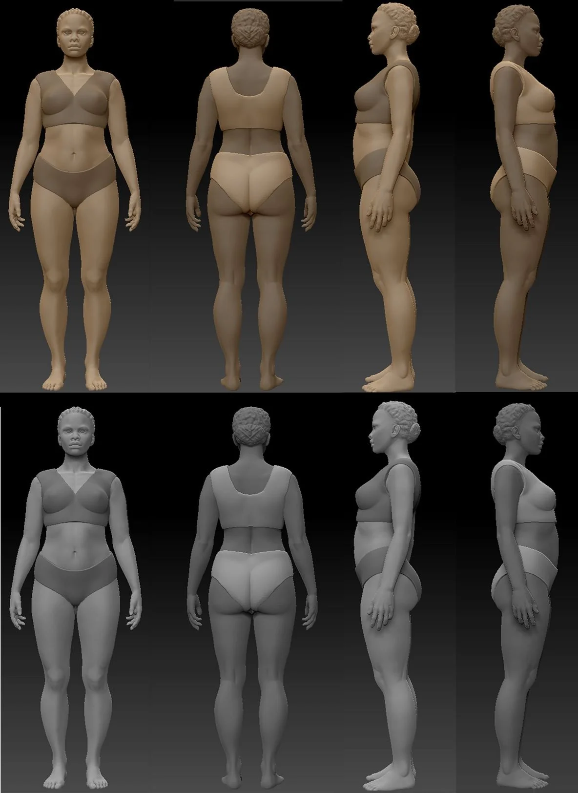 Anatomy and portriature study model.