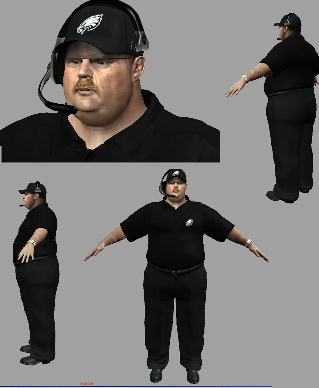 Head Coach — Character Texturing & Likeness
Created character textures and likenesses for Head Coach, translating recognizable facial features into game-ready character artwork while maintaining the project's visual and technical requirements.