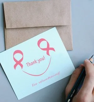 Client Volunteer Project: Designs created for Breast Cancer Awareness Month. Visual mockup of printed design for client.