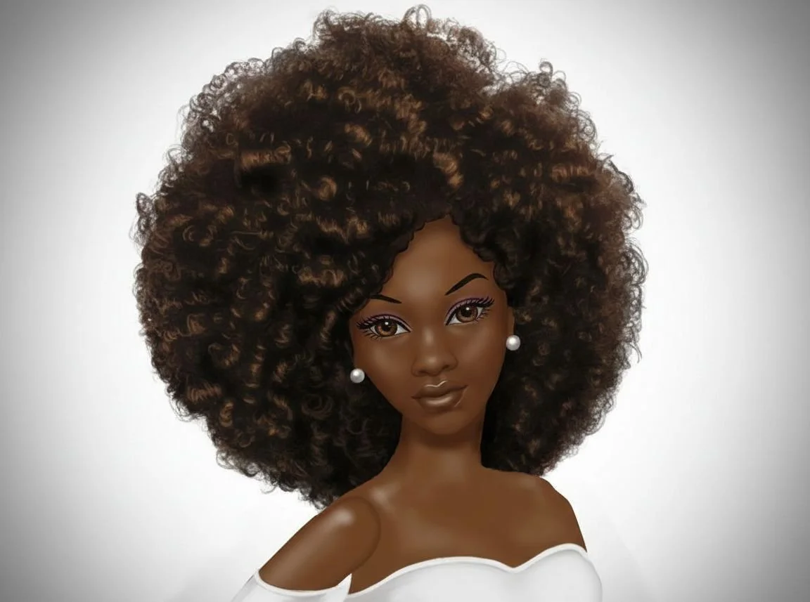 Client Project: Doll design with Afro-centric hairstyles. Total of 10 variations.