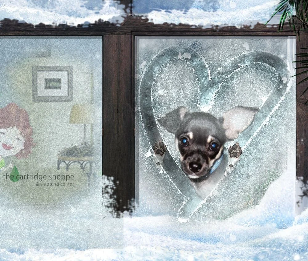Client Project: Design created for daily social media posts to connect with customers. Owner's dog was used in designs to connect with the customers and an added humor element.